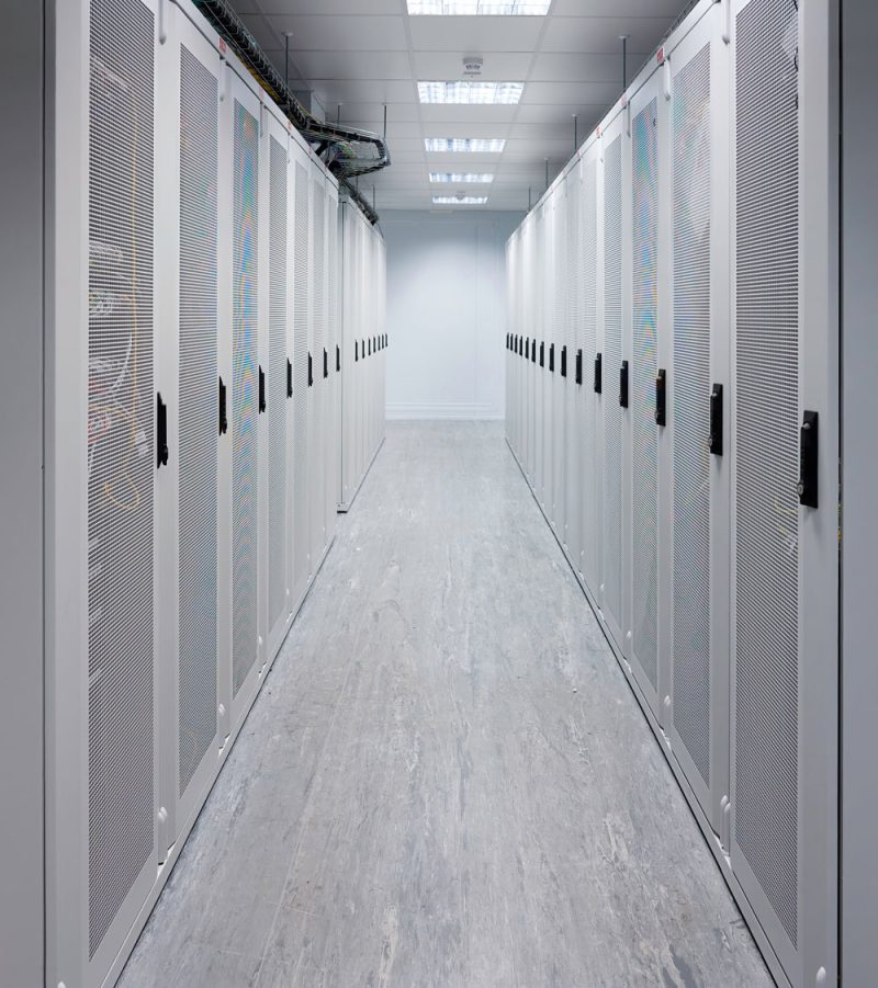 Aisle between racks in an Australian data centre